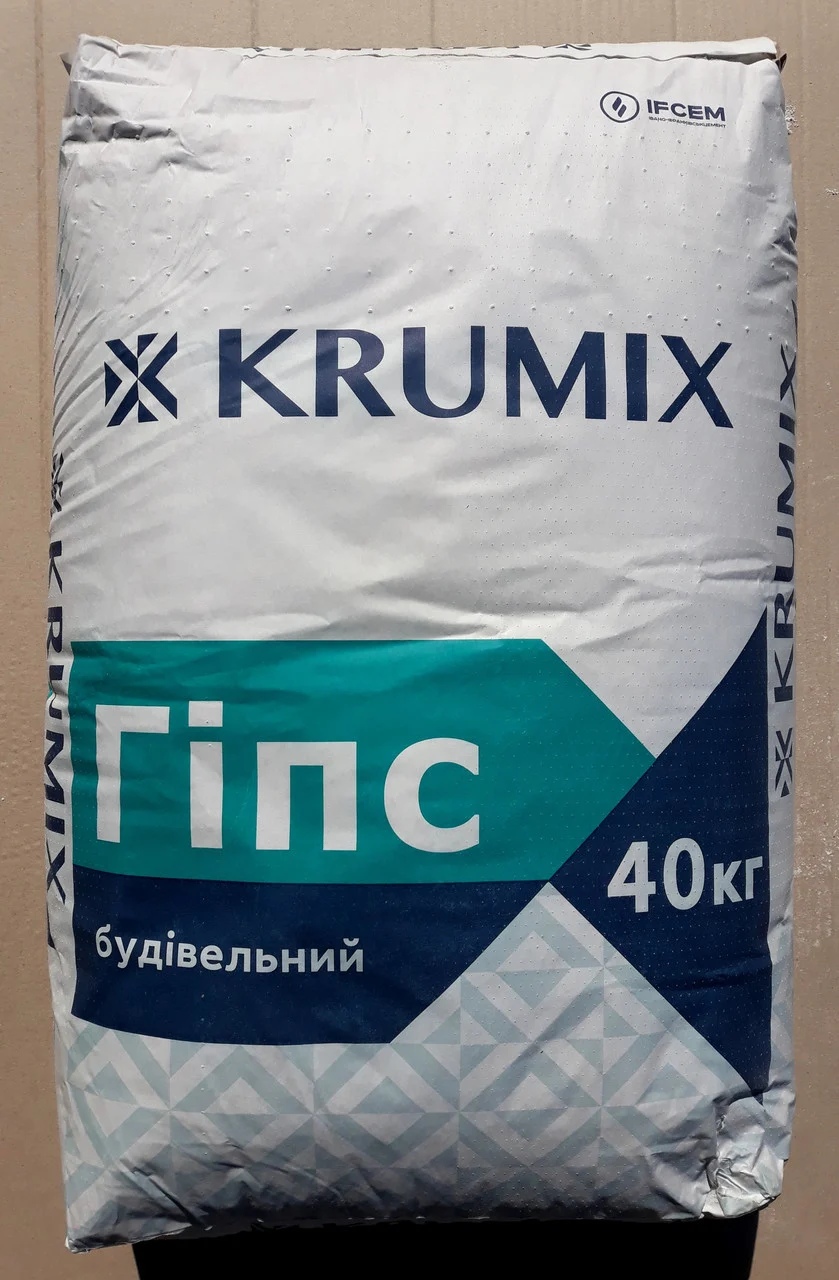 Гіпс будівельний Г-5 Н ІІ, 5 кг KRUMIX, Ів.-Франк.-Гіпс
